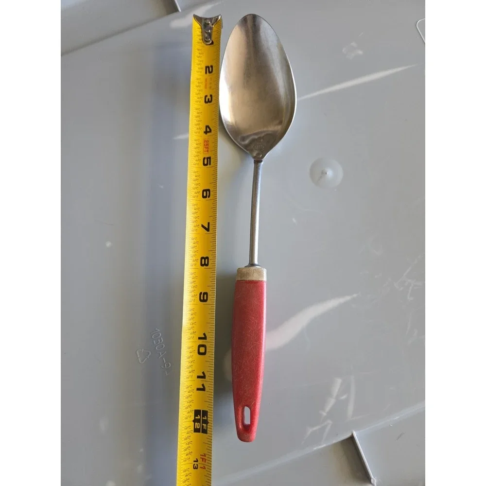 Vintage Red Phenolic Bakelite Style‎ Serving Spoon Retro Mid Century Kitchen